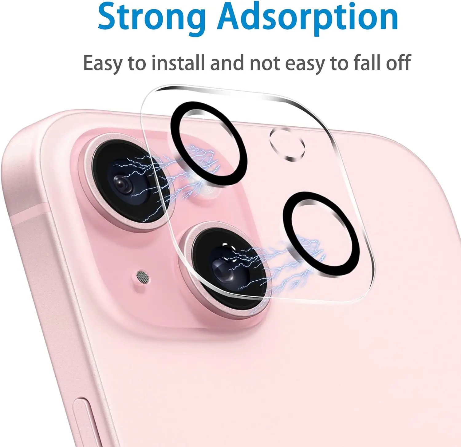 Dengduoduo 3 Pack Camera Lens Protector for iPhone 15/iPhone 15 Plus, Ultra HD, 9H Hardness Tempered Glass Lens Cover, Anti-Scratch, Case Friendly [No Affect on Night Shots]