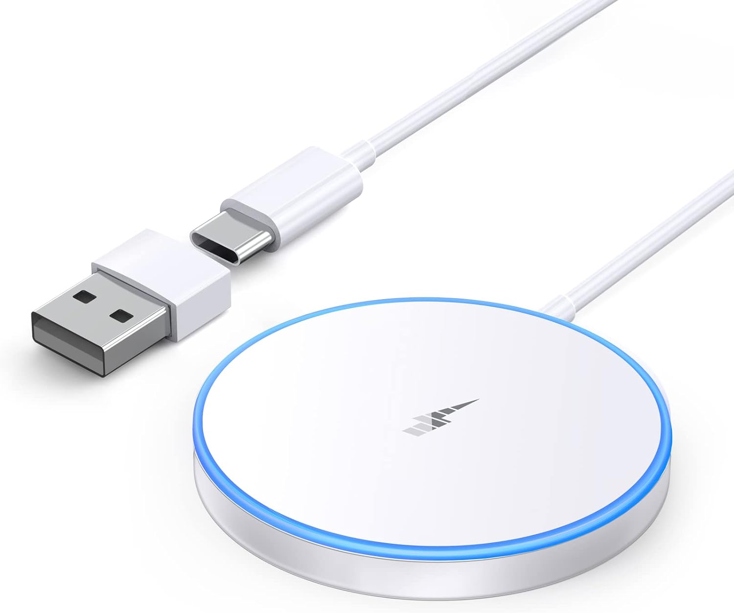 Magnetic Wireless Charger Fast Apple Mag-Safe Charger for iPhone 15 Pro Max/15 Pro/15/15 Plus/14/13/12 Series AirPods 3/2/Pro/Pro 2 LED Magnet Charging Pad Mag Safe Charger with Dual Charging Ports