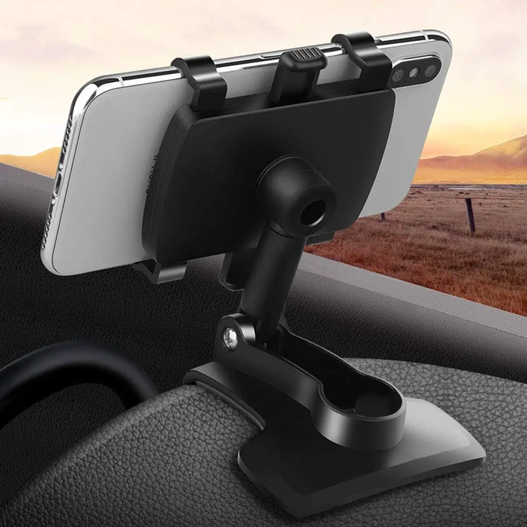 Car Phone Holder Mount for 360 Degrees Rotation,YAOKEEP Dashboard  Rearview Mirror Cell Phone Car Holder for iPhone,Samsung,Moto,Huawei,Nokia,LG,Car Clip Mount Stand for 4 to 7 Smartphone