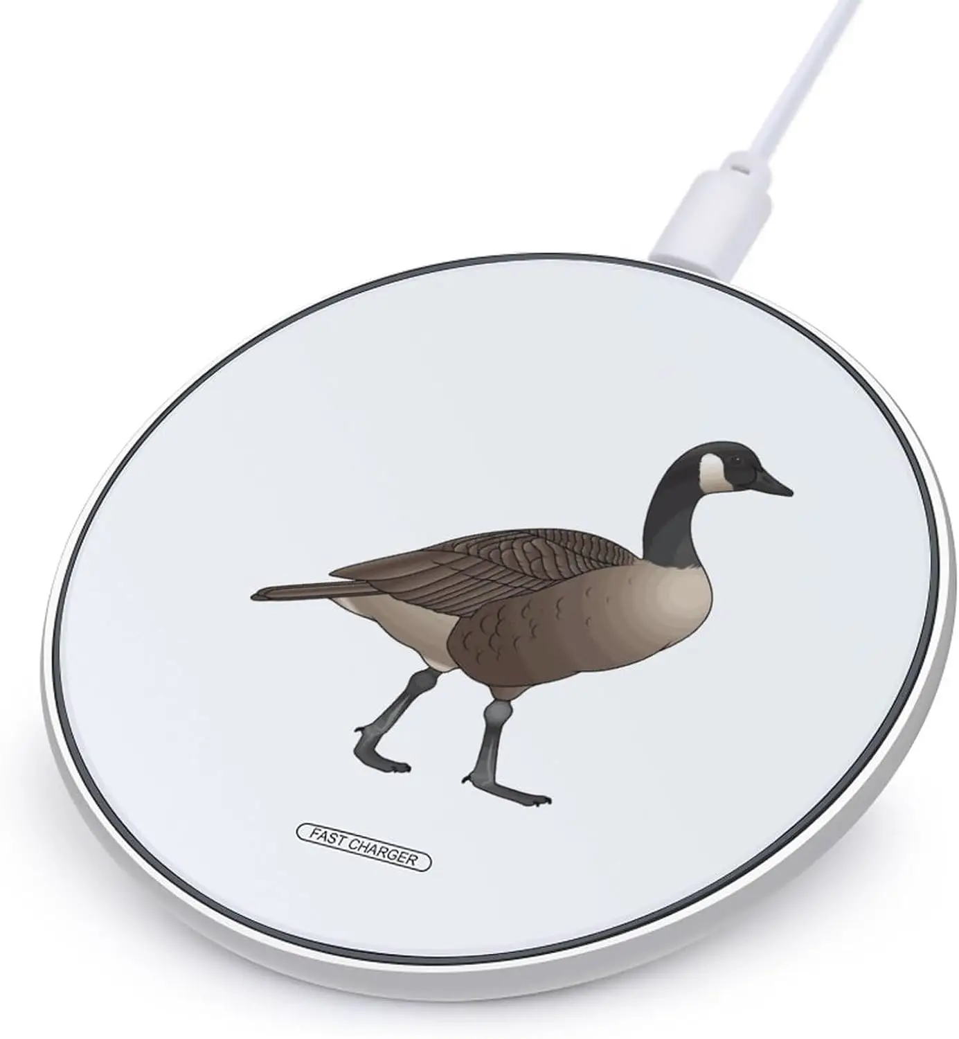 Cute Goose Round Wireless Charger 10W Fast Charging Station Compatible with Various Models Phone