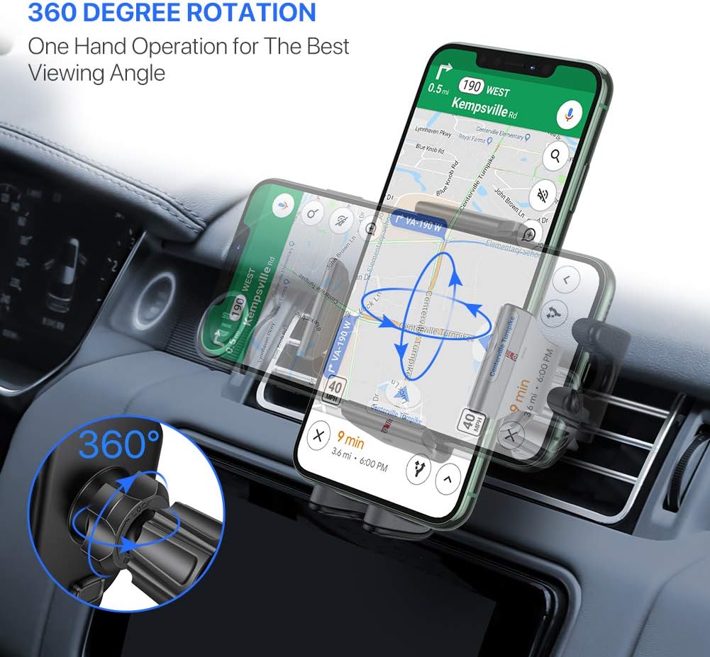 Miracase [Upgraded Car Phone Mount, Air Vent Cell Phone Holder, Universal Cradle Compatible with iPhone 14 Series/14 Pro Max/iPhone 13 Series/ 12/11/XR and More : Cell Phones  Accessories