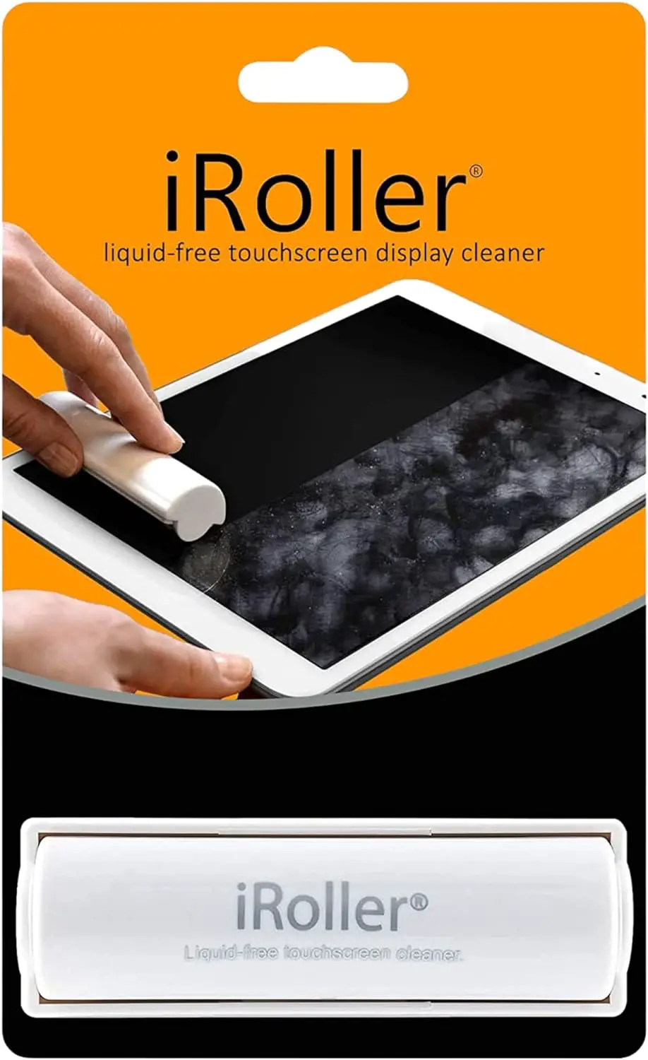 iRoller Premium Screen Cleaner, Reusable Non-Liquid, Non-Chemical Phone Cleaning Roller for iPhone, iPad, Laptop, MacBook, Computer Monitors, TV  Smartphones - No Wipes, Cloth or Spray Required
