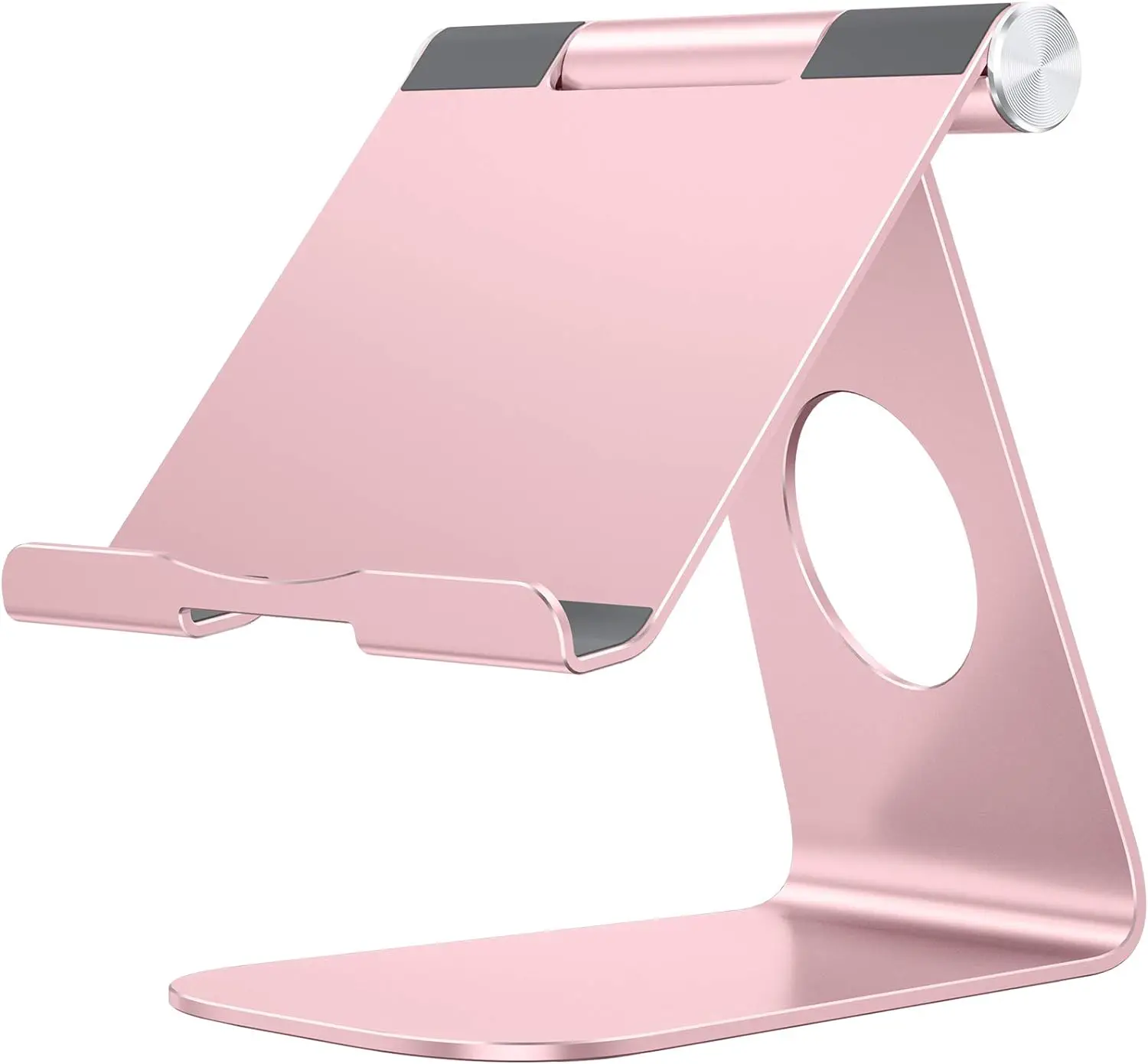 OMOTON Tablet Stand Holder Adjustable, T1 Desktop Aluminum Tablet Dock Cradle Compatible with iPad Air/Mini, iPad 10.2/9.7, iPad Pro 11/12.9, Samsung Tab and More, Rose Gold